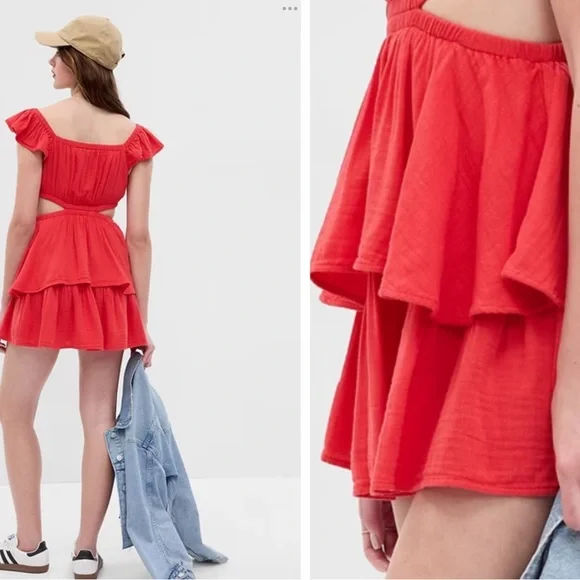 Beautiful Ruffle Hem Mini Dress ❤️ - Picture 1 of 6